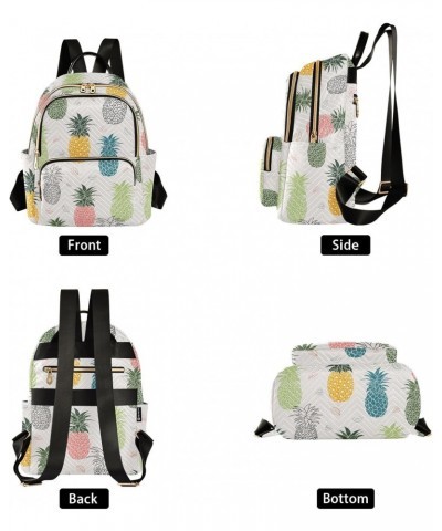 Pineapple Leaves Fashion Backpack Purse for Women Multipurpose Casual Daypack with Multi Pockets & Secured Zipper Ladies Shou...