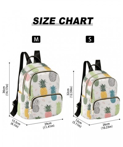 Pineapple Leaves Fashion Backpack Purse for Women Multipurpose Casual Daypack with Multi Pockets & Secured Zipper Ladies Shou...