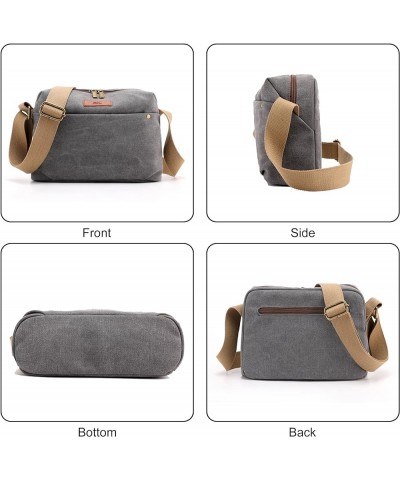 Medium Messenger Bag for Women Casual Crossbody Shoulder Work Bag Canvas Satchel for Traveling Camping Blue $21.99 Satchels