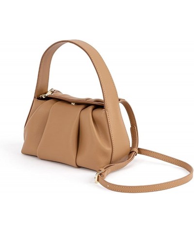 Women Genuine Leather Shoulder Bag Female Fashion Handbag Casual Crossbody Bag Brown $54.47 Shoulder Bags