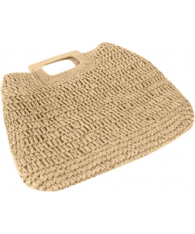 Hand Woven Bag Women Handbag Retro Fashion Beach Bag Female Summer Straw Bag Women's Shoulder Handbags (Beige, One Size) $13....