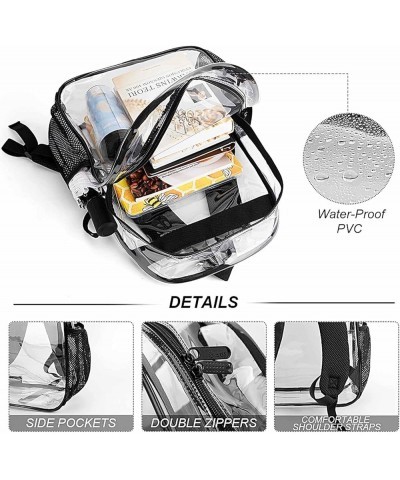 Fashion Clear Backpack Stadium Approved Bag Transparent See Through Bookbag Purse for Women and Ladies (Compatible with Sugar...