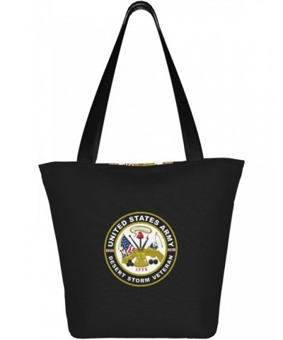 Army Desert Storm Veteran Women'S Casual One Shoulder Carry Shopping Bag Large Capacity Working Storage Handbag $19.01 Should...