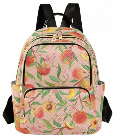 Peach Tree Pink Flowers Fashion Travel Backpack for Women Multi Pockets Lightweight Purse for Women-M Multicolor Medium $16.8...