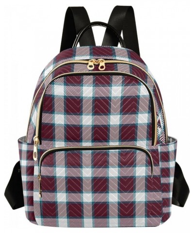 Women Backpack Gingham Plaid Vintage Anti-Theft Travel Backpack with Luggage Belt Lightweight Handbag Lady Purse Roomy Double...