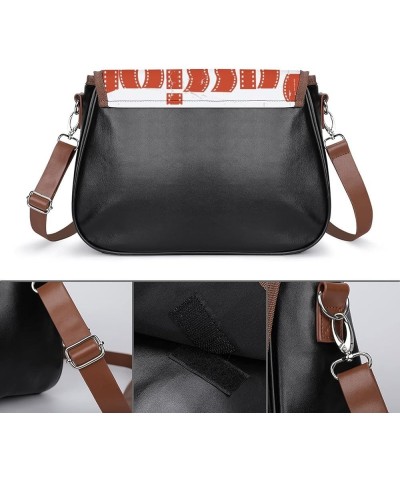 Printed Crossbody Bag Shoulder Bag PU Leather Women's Designer Satchels New York Slogan Color9 $25.00 Satchels