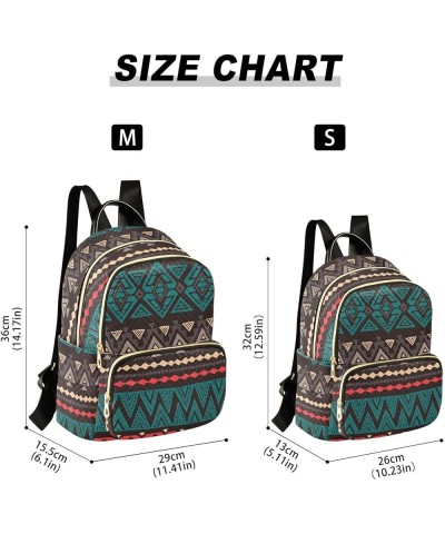 Dark Color Ethnic Aztec Geometric Women's Backpack Purse Causal Daypack Travel College Business Trip Bag Shoulder Bag Small $...