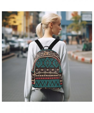 Dark Color Ethnic Aztec Geometric Women's Backpack Purse Causal Daypack Travel College Business Trip Bag Shoulder Bag Small $...