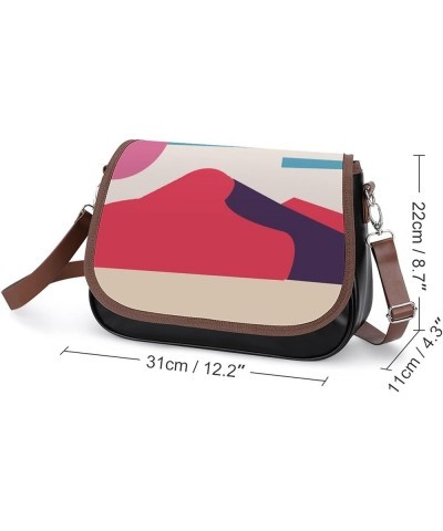 Printed Crossbody Bags Women City Leather Shoulder Bag Satchel Hobo Bags Trendy Man Popcorn Color9 $27.49 Hobo Bags