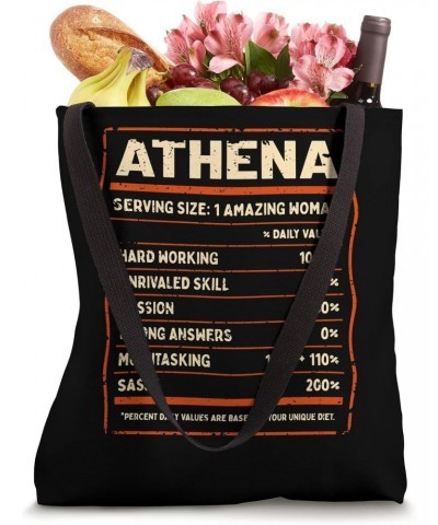 Athena Nutrition Facts Personalized Girls Name Quirky Tote Bag $14.57 Totes