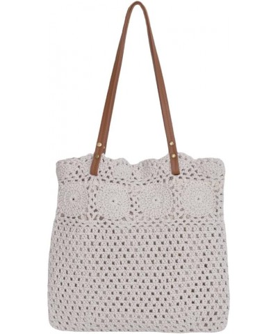 Beach Bags for Women Knit Straw Hobo Bag Hollow Out Summer Bag Shoulder Bag Purses 2024 White $13.32 Shoulder Bags