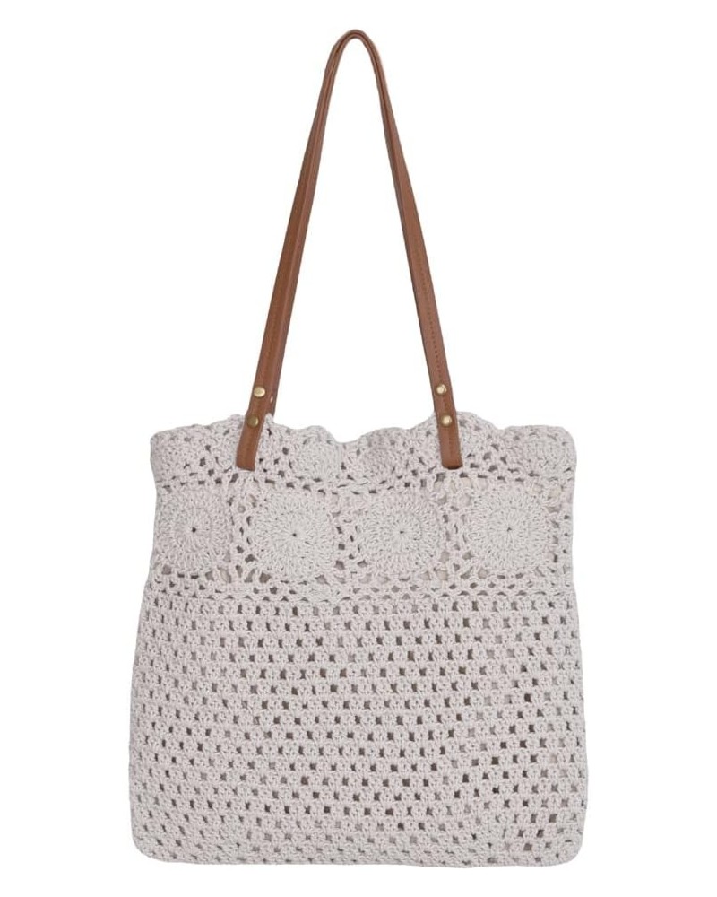 Beach Bags for Women Knit Straw Hobo Bag Hollow Out Summer Bag Shoulder Bag Purses 2024 White $13.32 Shoulder Bags