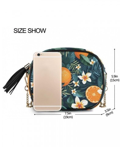 Crossbody Purse Small Crossbody Bags Shoulder Handbags Orange Fruit for Women $10.50 Shoulder Bags