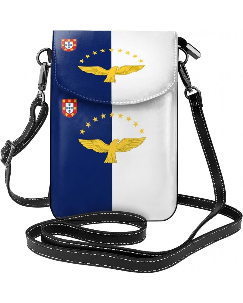 Flag Of The Azores Crossbody Bags For Women Mini Phone Purse Shoulder Handbags Card Holder Wallet $12.47 Crossbody Bags