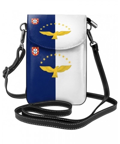 Flag Of The Azores Crossbody Bags For Women Mini Phone Purse Shoulder Handbags Card Holder Wallet $12.47 Crossbody Bags