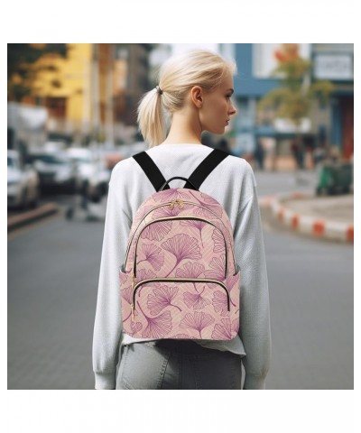 Flowers Floral Ginkgo Leaves Backpack Purse for Women Anti-theft Small Fashion Travel Backpack for Lady Women Holiday Gifts,S...