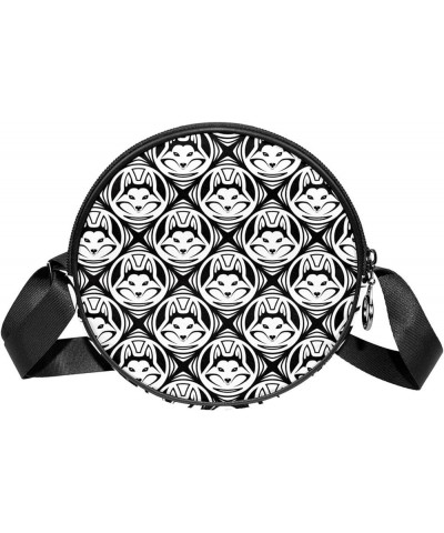 Black White Hipster Bull Terrier Dog Pattern Crossbody Bag for Women Girls Canvas Shoulder Bag Purse Tote Bag Multi18 $11.33 ...