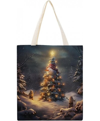 Tote Bag Winter Vintage Bird And Flower Economical Cotton Tote Bag Christmas Bird Snowy Beach Bags Totebag-5 $12.00 Totes