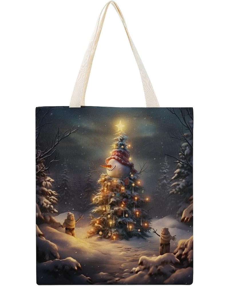 Tote Bag Winter Vintage Bird And Flower Economical Cotton Tote Bag Christmas Bird Snowy Beach Bags Totebag-5 $12.00 Totes