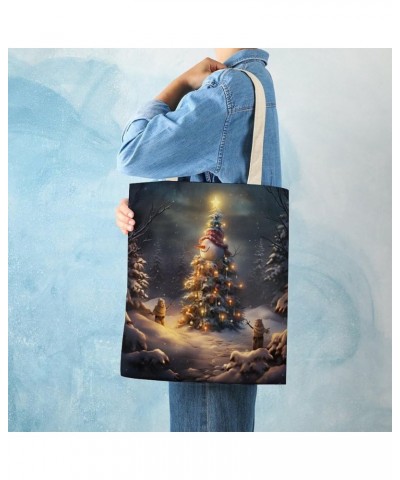 Tote Bag Winter Vintage Bird And Flower Economical Cotton Tote Bag Christmas Bird Snowy Beach Bags Totebag-5 $12.00 Totes