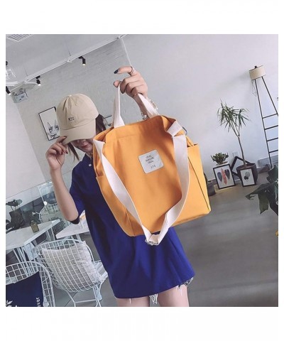 Shoulder Bag Canvas Totes Bag Cotton Shopping Crossbody Travel Weekend Handbag Work Bag Yellow $11.96 Totes