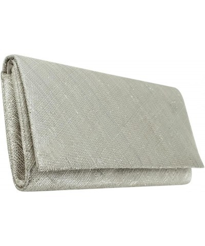 Millinery Sinamay Clutch Bag in Primrose, size: One Size Pearl-silver $20.50 Clutches