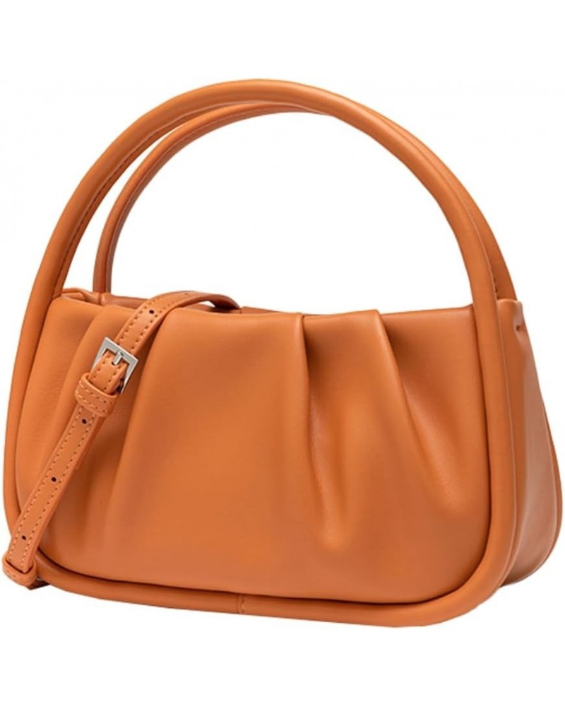 Women Tote Bag Purse Stylish Shoulder Bag Trendy Vegan Leather Crossbody Handbag Orange $22.28 Totes