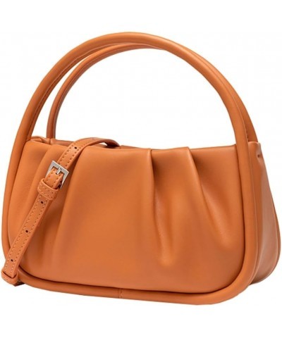 Women Tote Bag Purse Stylish Shoulder Bag Trendy Vegan Leather Crossbody Handbag Orange $22.28 Totes