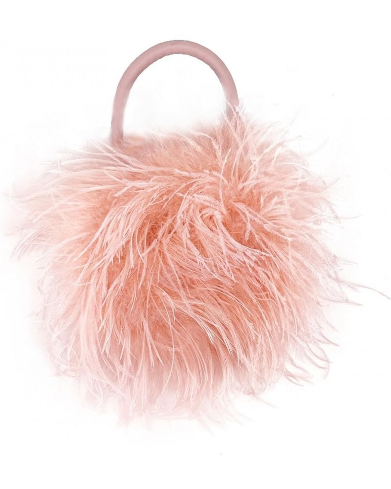 Ostrich Feather Purse for Women Evening Clutch Mini Purse for Wedding Party Prom Banquet Pink 2 $26.50 Handbags