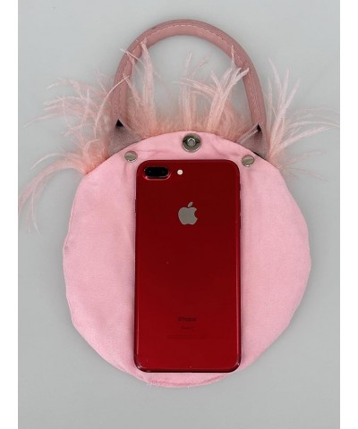 Ostrich Feather Purse for Women Evening Clutch Mini Purse for Wedding Party Prom Banquet Pink 2 $26.50 Handbags