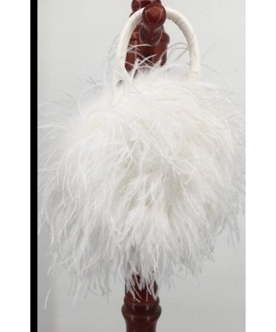 Ostrich Feather Purse for Women Evening Clutch Mini Purse for Wedding Party Prom Banquet Pink 2 $26.50 Handbags