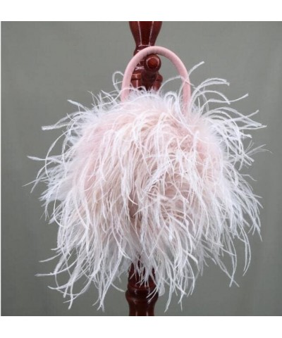 Ostrich Feather Purse for Women Evening Clutch Mini Purse for Wedding Party Prom Banquet Pink 2 $26.50 Handbags