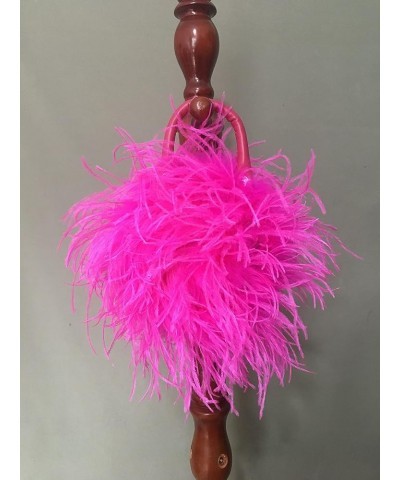 Ostrich Feather Purse for Women Evening Clutch Mini Purse for Wedding Party Prom Banquet Pink 2 $26.50 Handbags