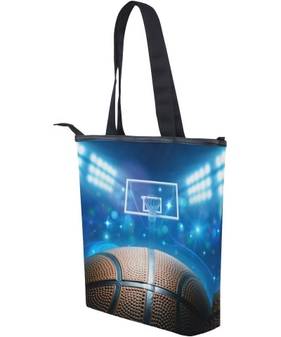 Tote Canvas Shoulder Bag Basketball Arena Womens Handbag $11.76 Shoulder Bags