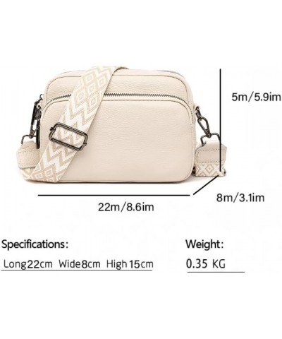 Genuine Leather Purses and Handbags for Women Shoulder Bag Satchel Purse Vintage Crossbody Purse Beige $11.17 Crossbody Bags