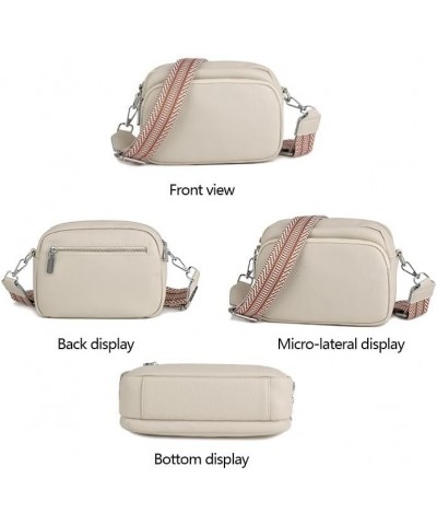 Genuine Leather Purses and Handbags for Women Shoulder Bag Satchel Purse Vintage Crossbody Purse Beige $11.17 Crossbody Bags