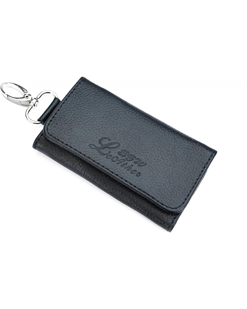 Mens Genuine Leather Car Key Wallet (Black) Black $9.17 Wallets