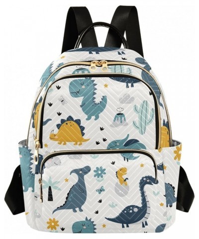 Backpack Purse for Women Cute Cute Cartoon Dinosaur, Mini Fashion Backpack Dino Eggs Floral Lightweight Casual Daypack Should...