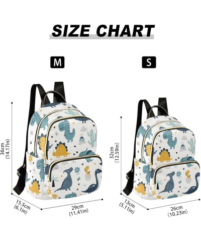 Backpack Purse for Women Cute Cute Cartoon Dinosaur, Mini Fashion Backpack Dino Eggs Floral Lightweight Casual Daypack Should...