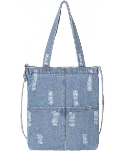 Denim Purse Jean Tote Bag for Women Crossbody Shoulder Denim Purses and Handbags for Women A-light Blue $11.05 Totes