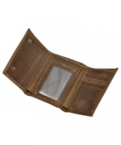 VintageLeather Wallet Casual Short Wallet Trifold Purse Coin Pouch with 9 Credit Card Holder $53.86 Wallets