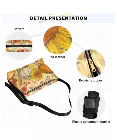 Autumn Pumpkins Hobo Shoulder Bag for Women Men PU Leather Crossbody Bag Slouchy Tote Handbags for Working Traveling Shopping...