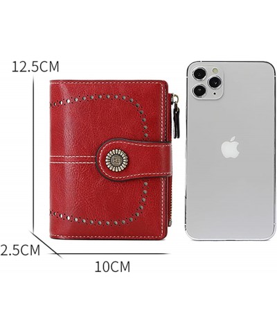 Womens Wallet Bifold Credit Card Holder RFID Blocking with Zipper Coin Pocket PU Leather Purse (Red) Pink $18.58 Totes