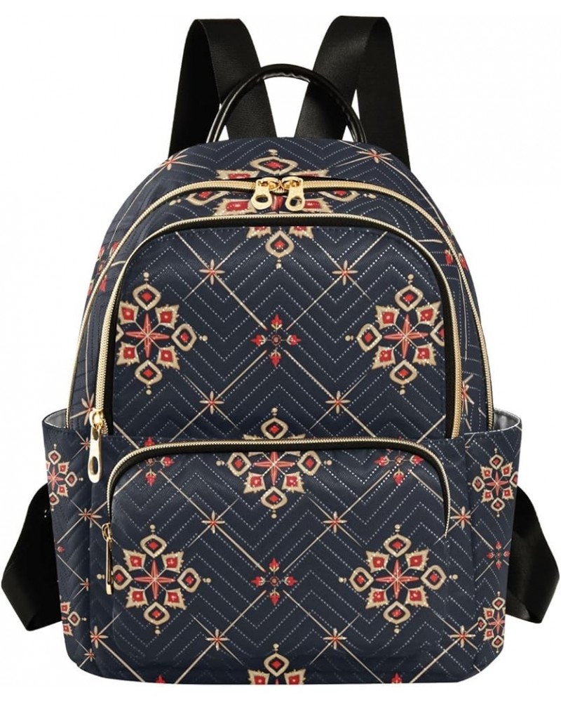 Small Backpack Purse for Women, Ethnic Flowers1 Travel Bag Casual Daypack Shoulder Bag Small $19.79 Backpacks