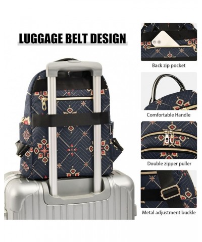 Small Backpack Purse for Women, Ethnic Flowers1 Travel Bag Casual Daypack Shoulder Bag Small $19.79 Backpacks