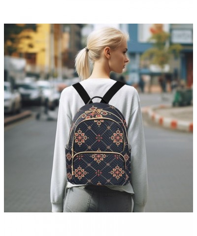 Small Backpack Purse for Women, Ethnic Flowers1 Travel Bag Casual Daypack Shoulder Bag Small $19.79 Backpacks