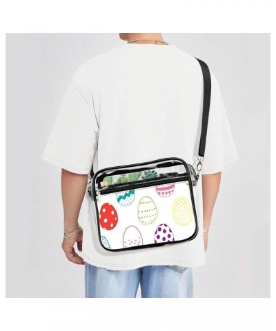 Men's Casual Shoulder Handbag Fashion Leather Bag Clear Crossbody Bag Color1005 $14.03 Totes