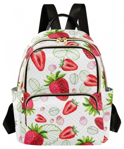 Travel Backpack Purse for Women Fashion Anti-theft Work Casual Strawberry Leaves Daypack Shoulder Bag Medium Size Medium $15....