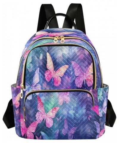 Fashion Backpack Mini Backpack Purse Casual Daily Backpack Pink Yellow Butterfly for Travel for College Work Small $19.37 Bac...