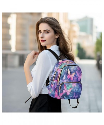 Fashion Backpack Mini Backpack Purse Casual Daily Backpack Pink Yellow Butterfly for Travel for College Work Small $19.37 Bac...